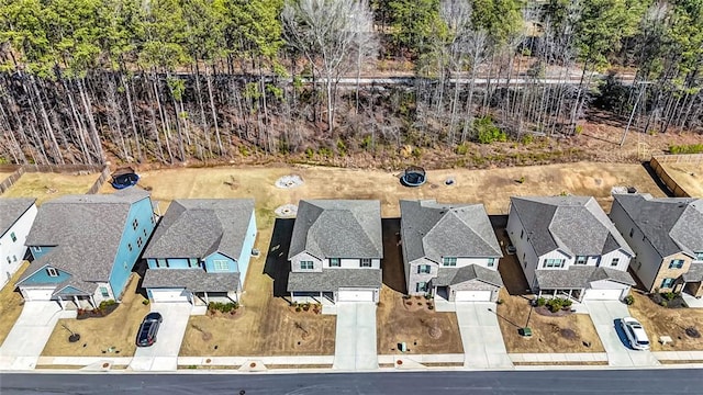 aerial view with a residential view