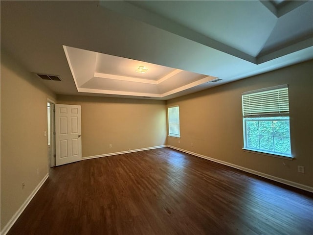 545 Platoro Ct SW, Atlanta, GA 30331 - unfurnished room featuring a raised ceiling, dark wood-type flooring, and plenty of natural light