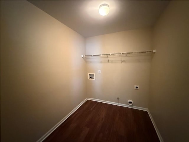 545 Platoro Ct SW, Atlanta, GA 30331 - laundry area featuring hookup for a gas dryer, electric dryer hookup, hookup for a washing machine, and dark wood-type flooring