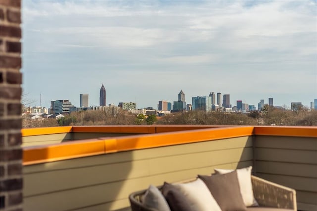 balcony with a city view