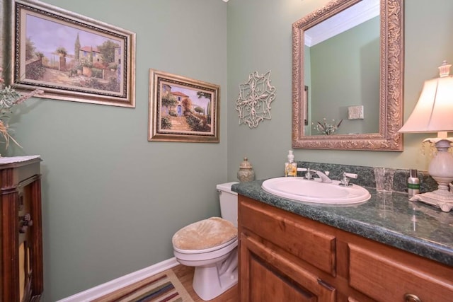 3743 Johnston Rd, Winston, GA 30187 - half bathroom with vanity and toilet