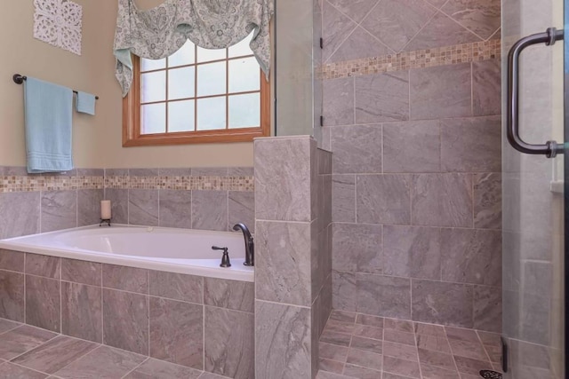 3743 Johnston Rd, Winston, GA 30187 - bathroom featuring tiled shower and a garden tub