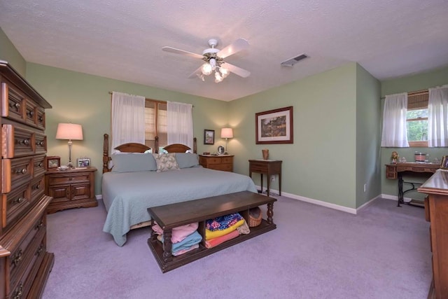 3743 Johnston Rd, Winston, GA 30187 - bedroom featuring carpet flooring, ceiling fan, and a textured ceiling