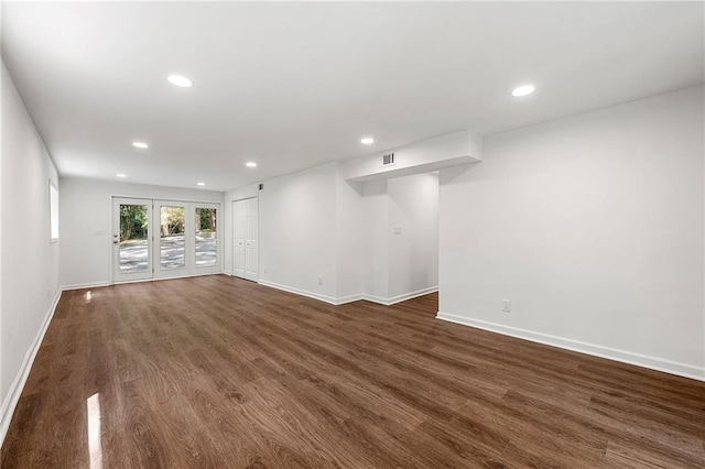893 Vistavia Cir, Decatur, GA 30033 - spare room with baseboards, recessed lighting, and dark wood-style floors
