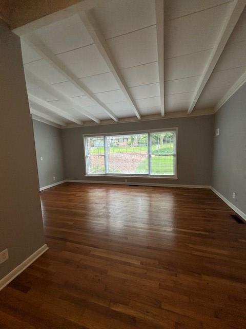 1177 Baker Ln, Marietta, GA 30062 - spare room with dark wood-style flooring and baseboards