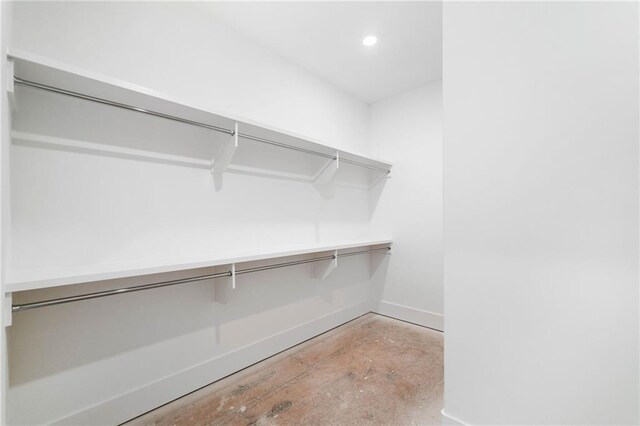 view of walk in closet