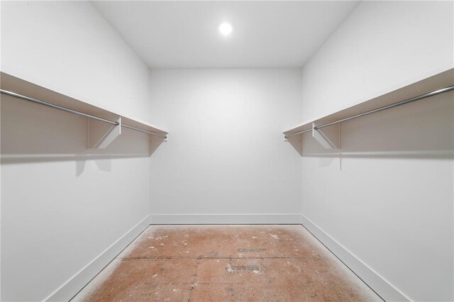 view of walk in closet