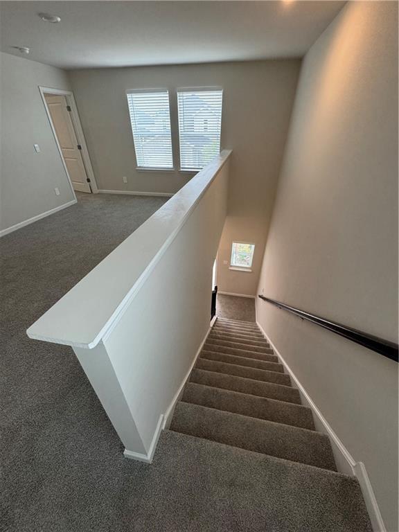 2277 Whitworth St, Lawrenceville, GA 30044 - stairs with carpet floors and baseboards