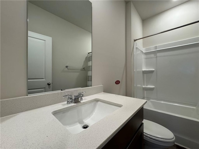 2277 Whitworth St, Lawrenceville, GA 30044 - full bath with toilet, vanity, and shower / bathtub combination with curtain