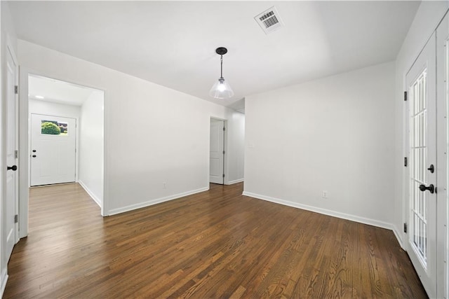 2340 Cresta Dr, Decatur, GA 30032 - empty room featuring baseboards and dark wood-style floors