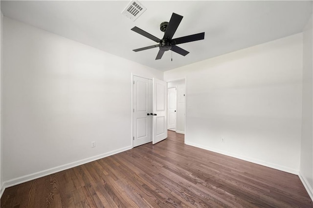 2340 Cresta Dr, Decatur, GA 30032 - unfurnished room featuring dark wood-style floors, baseboards, and ceiling fan
