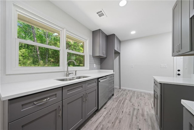 2340 Cresta Dr, Decatur, GA 30032 - kitchen featuring gray cabinets and recessed lighting