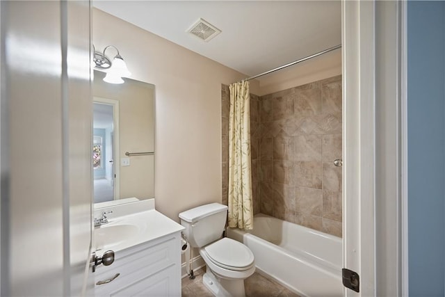 403 Pebblebrooke Ln, Canton, GA 30115 - full bathroom with shower / bathtub combination with curtain, toilet, and vanity