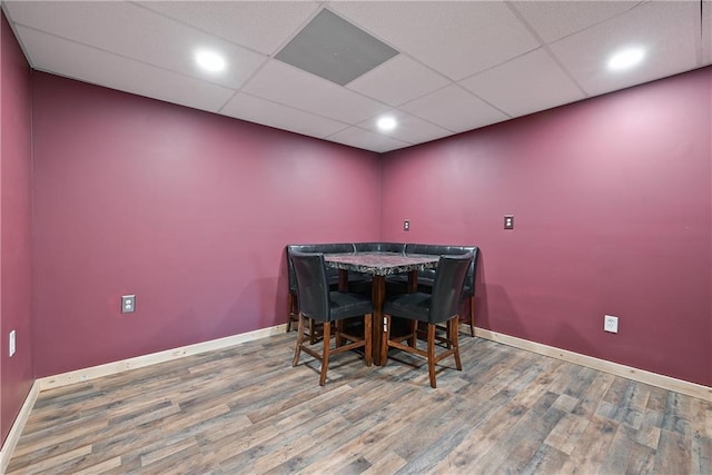 403 Pebblebrooke Ln, Canton, GA 30115 - dining space featuring baseboards, wood finished floors, and recessed lighting