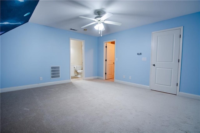 403 Pebblebrooke Ln, Canton, GA 30115 - unfurnished bedroom featuring carpet, baseboards, ensuite bath, and a ceiling fan