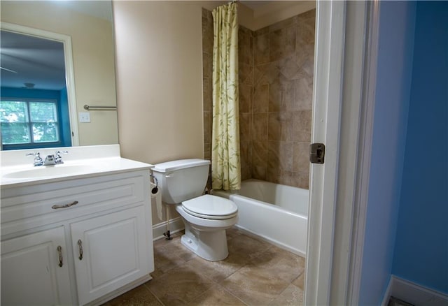 403 Pebblebrooke Ln, Canton, GA 30115 - full bath featuring toilet, vanity, and shower / bath combination with curtain