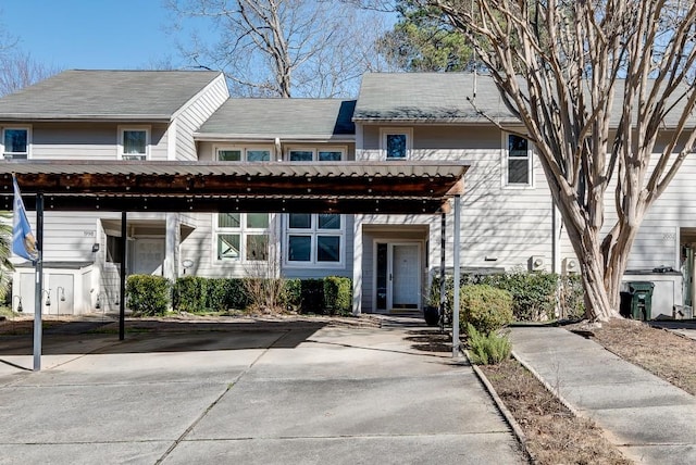 view of property with a carport