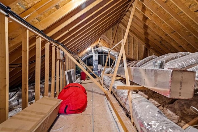 view of attic