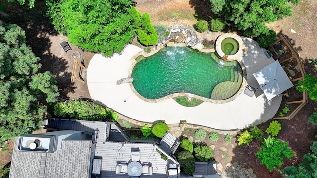 7920 Tintern Trce, Duluth, GA 30097 - aerial view of property's location featuring a pool