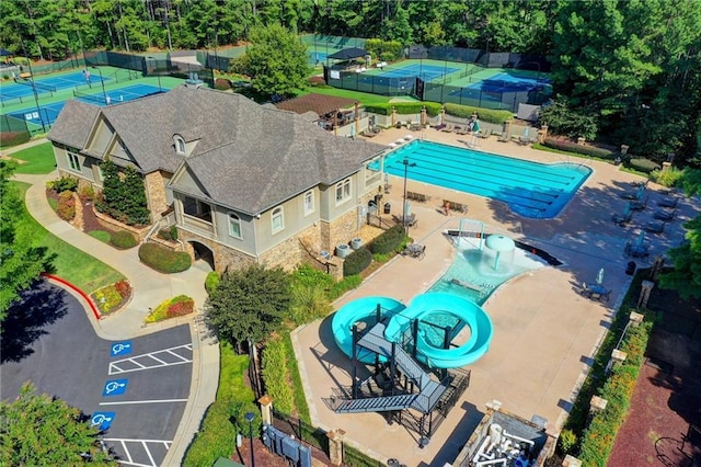 7920 Tintern Trce, Duluth, GA 30097 - drone / aerial view of a pool area