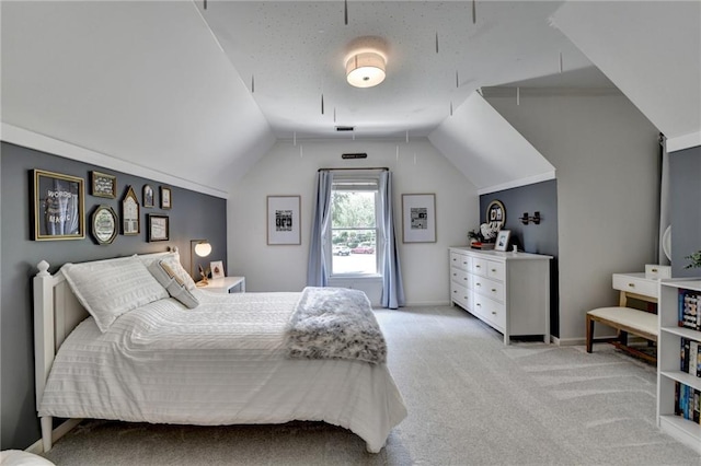 7920 Tintern Trce, Duluth, GA 30097 - bedroom featuring light carpet, lofted ceiling, and baseboards