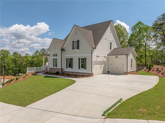 326 Reese Way, Ball Ground, GA 30107 - view of front of home with driveway, a garage, and a shingled roof