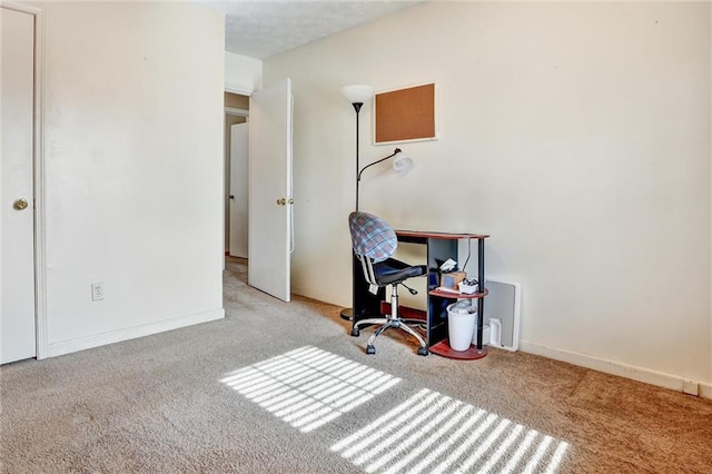 view of carpeted office