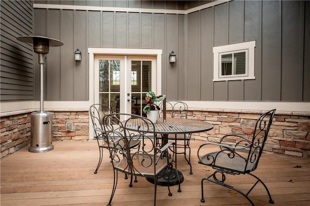 deck with french doors