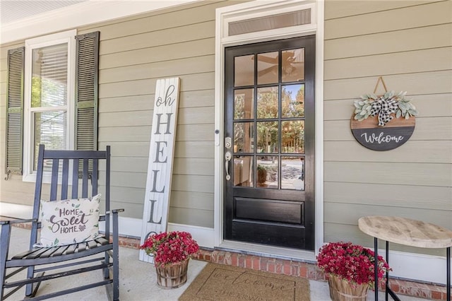 view of doorway to property