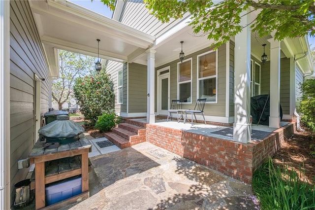 view of patio / terrace with a porch
