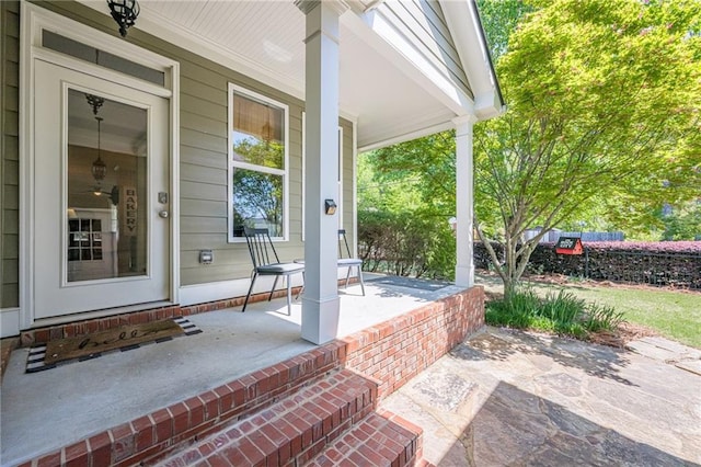 view of patio with covered porch