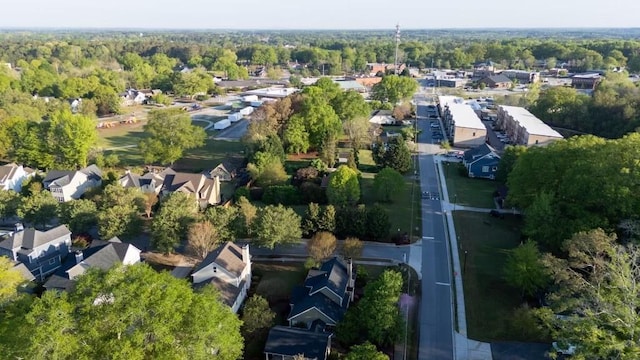 bird's eye view with a view of trees and a residential view