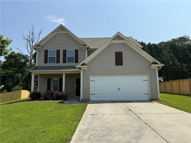 837 Castilla Way, Winder, GA 30680 - traditional-style home with concrete driveway, a garage, and covered porch
