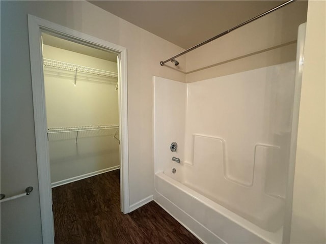 837 Castilla Way, Winder, GA 30680 - full bathroom with shower / bath combination, wood finished floors, and a spacious closet