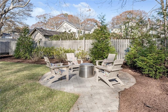 view of patio featuring fence