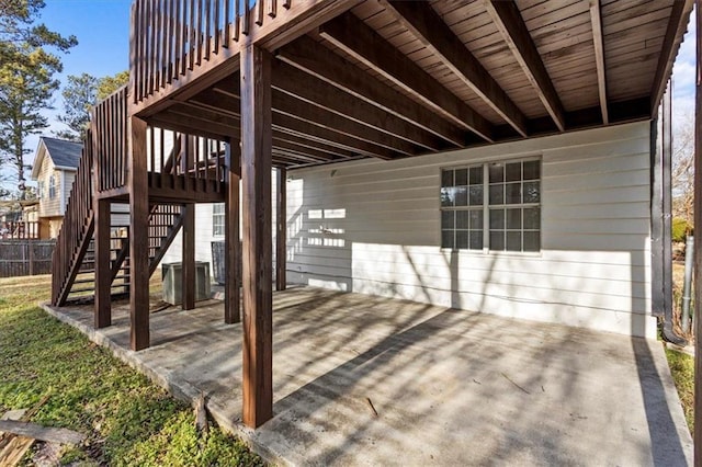 deck with a patio area