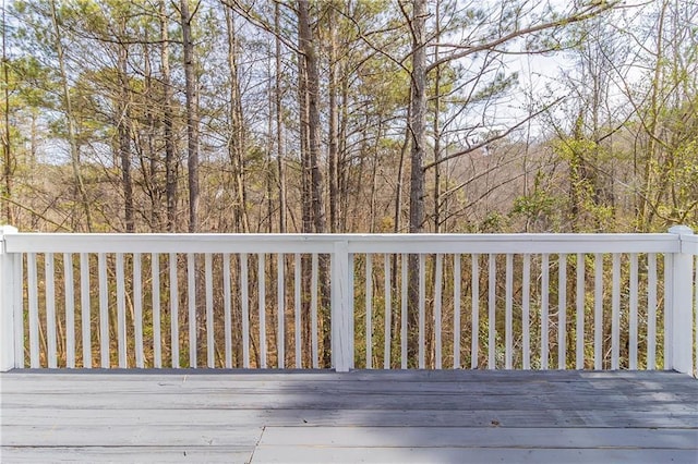 249 Bainbridge Cir, Dallas, GA 30132 - wooden terrace featuring a forest view