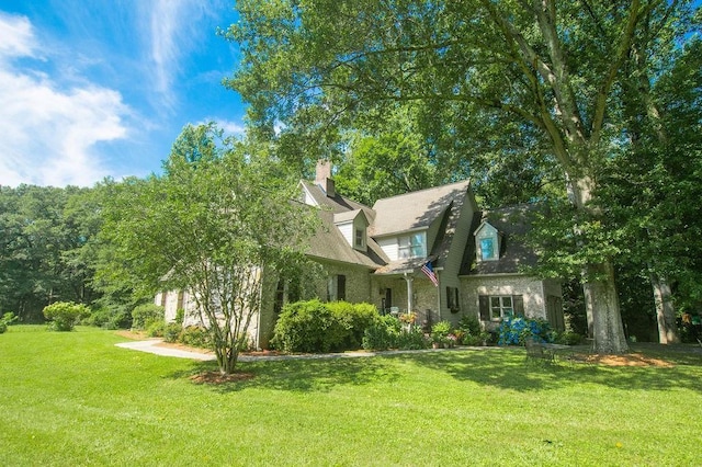 1145 Thurston Snow Rd, Good Hope, GA 30641 - view of front of house featuring a front lawn and a chimney