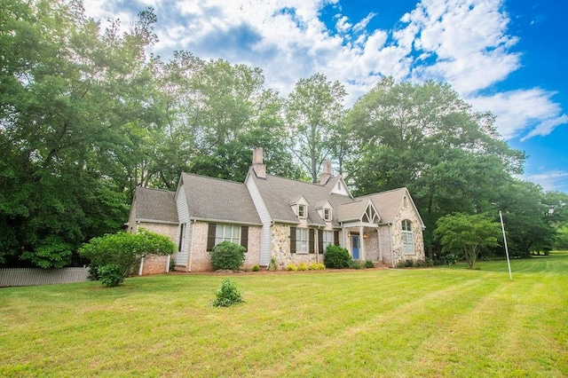 1145 Thurston Snow Rd, Good Hope, GA 30641 - view of front of house featuring a chimney, brick siding, and roof with shingles