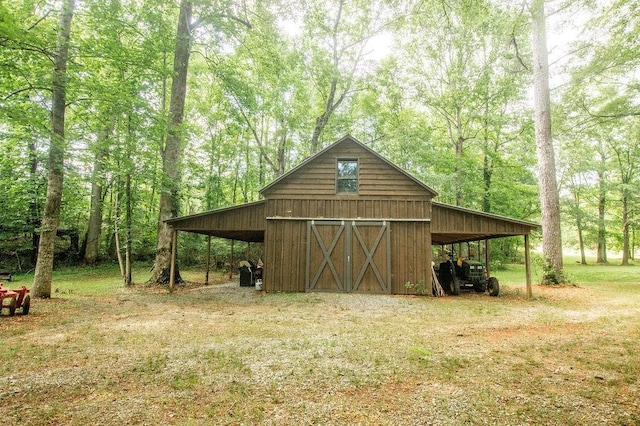 1145 Thurston Snow Rd, Good Hope, GA 30641 - view of outdoor structure featuring a wooded view