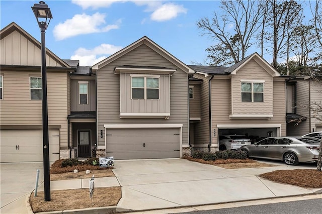 view of property featuring a garage