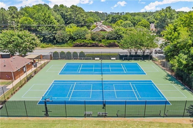 view of tennis court