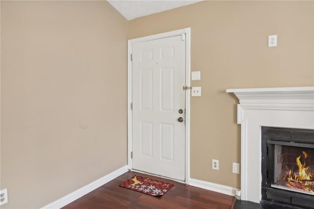 interior space featuring dark hardwood / wood-style floors