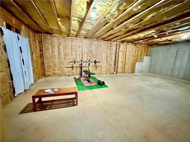 view of basement