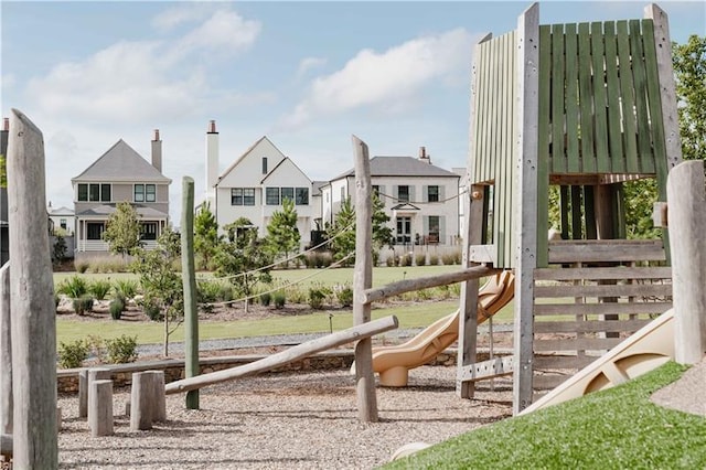 view of jungle gym