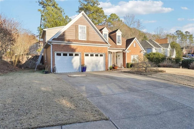 view of front facade with a garage