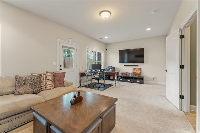 view of carpeted living room