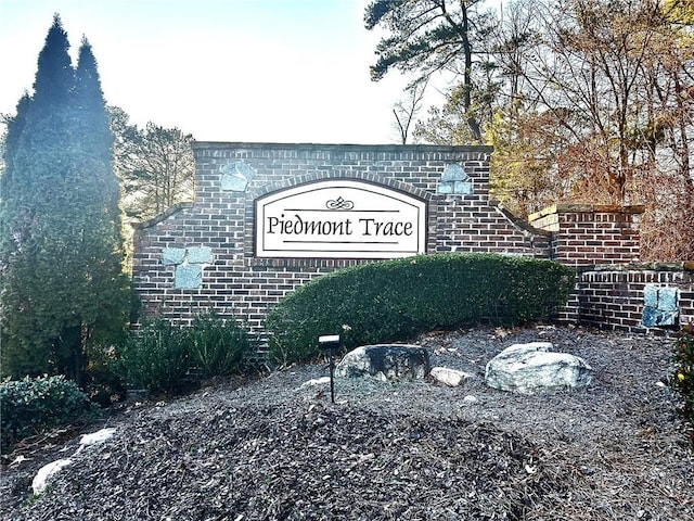 view of community sign