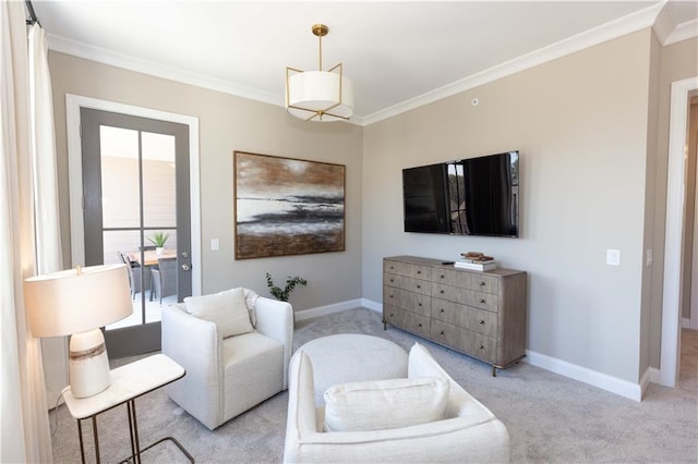 4923 Sudbrook Way Unit 233, Peachtree Corners, GA 30092 - living room with crown molding and light colored carpet