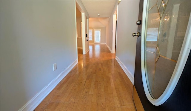 hallway featuring light hardwood / wood-style flooring